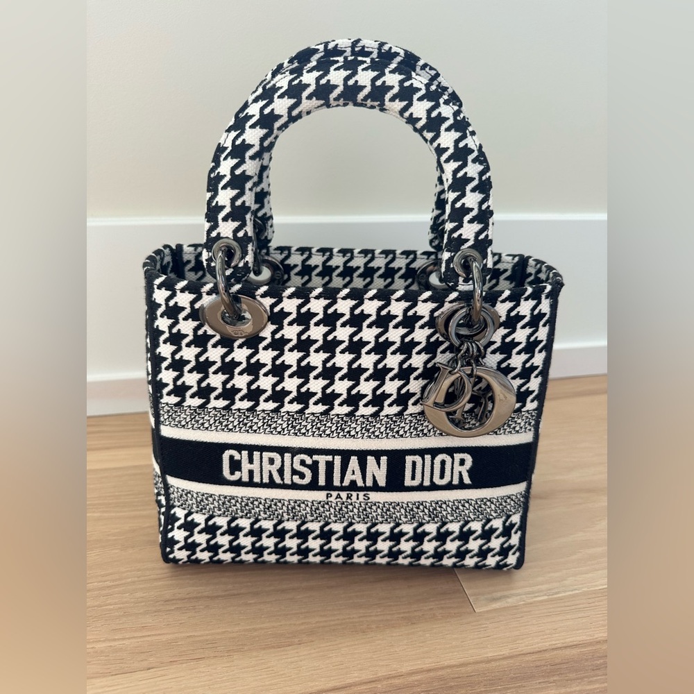 Christian Dior Houndstooth Handbag